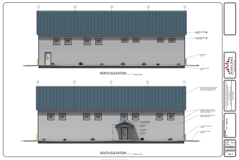 North and South Elevations